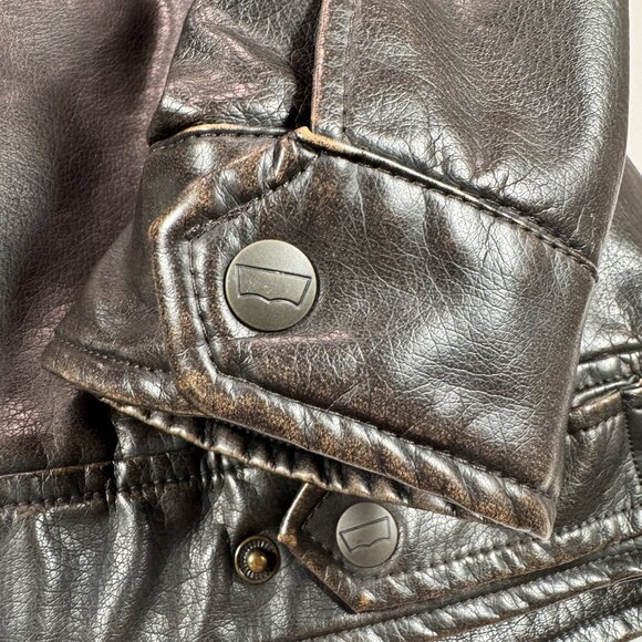 Levi’s Men's Faux Leather Trucker Jacket L - Picture 15 of 15